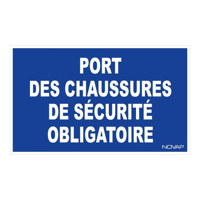 Panneau Port chaussure de sécurité - Rigide 330x200mm - Novap
