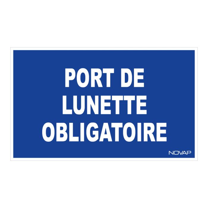 Panneau Port lunette obligatoire - Rigide 330x200mm - Novap
