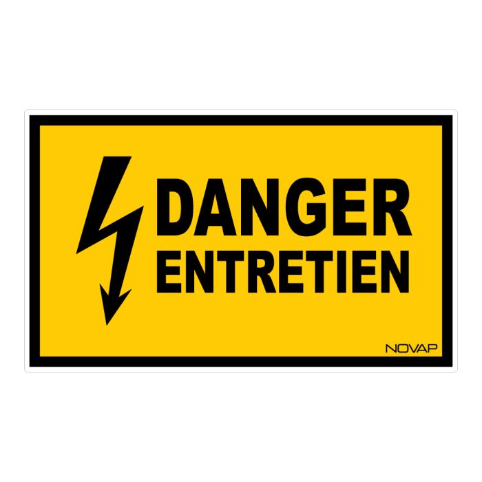 Panneau Danger entretien - Rigide 330x200mm - Novap
