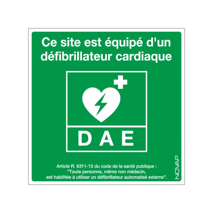 Panneau D.A.E. plus texte - Rigide 200x200mm - Novap