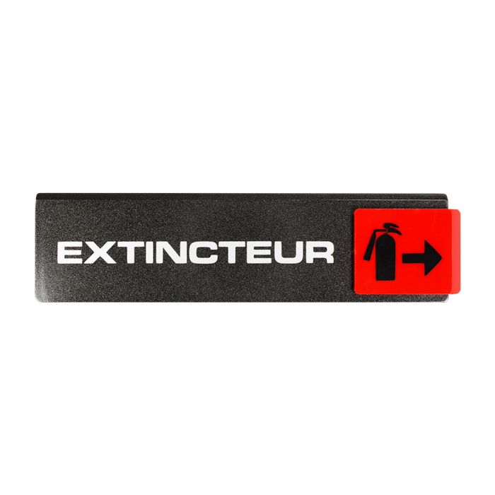 Plaquette de porte Extincteur flèche droite - Europe design 175x45mm - Novap