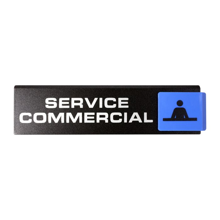 Plaquette de porte Service commercial - Europe design 175x45mm - Novap