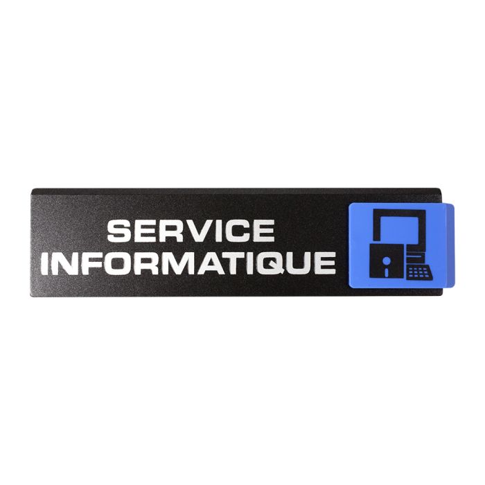 Plaquette de porte Service informatique - Europe design 175x45mm - Novap
