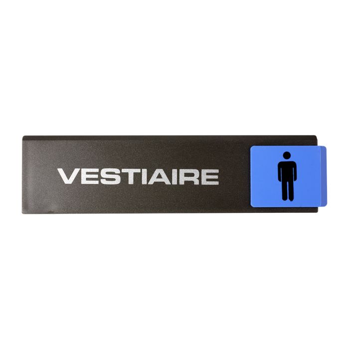 Plaquette de porte Vestiaire hommes - Europe design 175x45mm - Novap