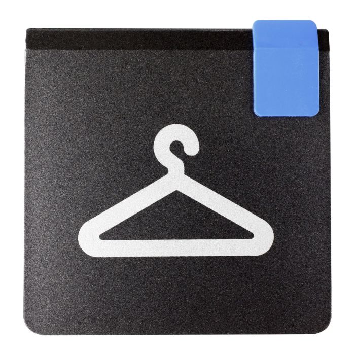 Plaque de porte Vestiaires - Europe design 95x95mm - Novap