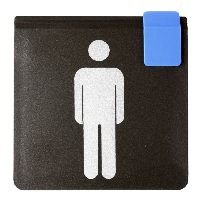 Plaque de porte Toilettes hommes - Europe design 95x95mm - Novap