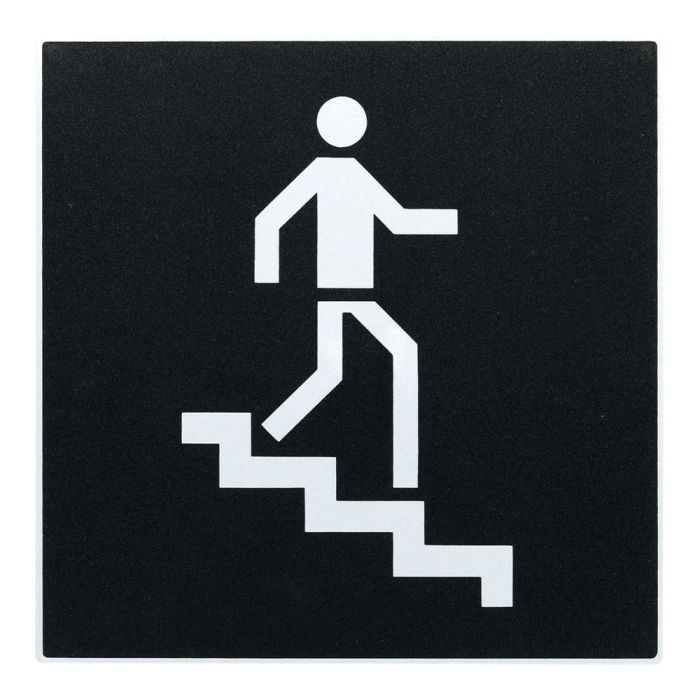 Plaque de porte Escalier de descente - Europe design 200x200mm - Novap
