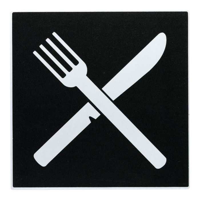 Plaque de porte Restaurant - Europe design 200x200mm - Novap