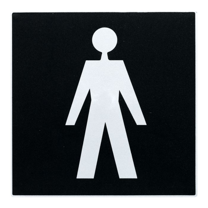 Plaque de porte Messieurs - Europe design 200x200mm - Novap