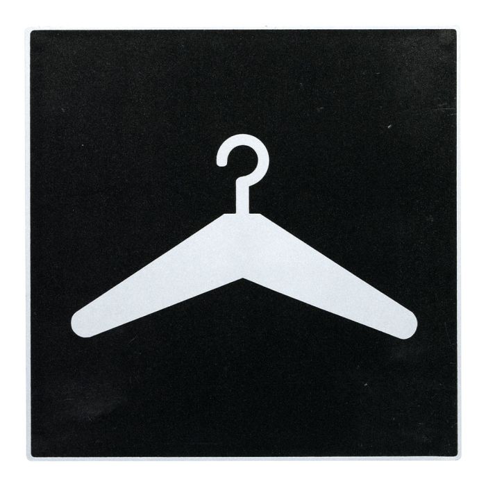 Plaque de porte Vestiaires - Europe design 200x200mm - Novap