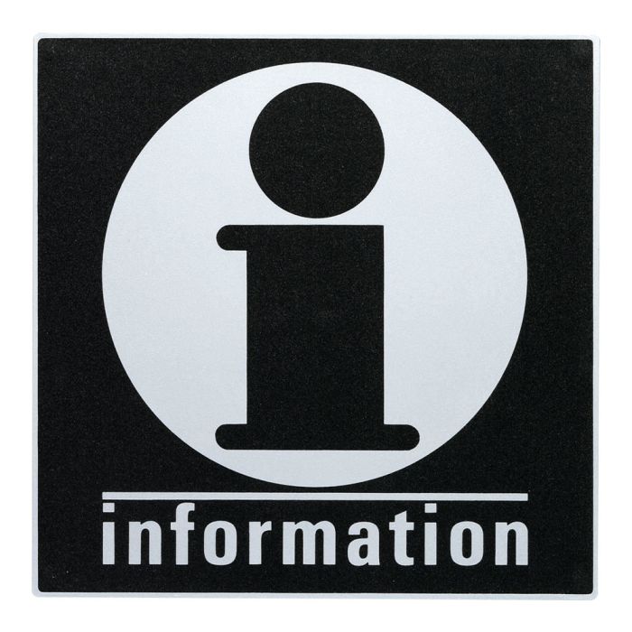 Plaque de porte Informations - Europe design 200x200mm - Novap