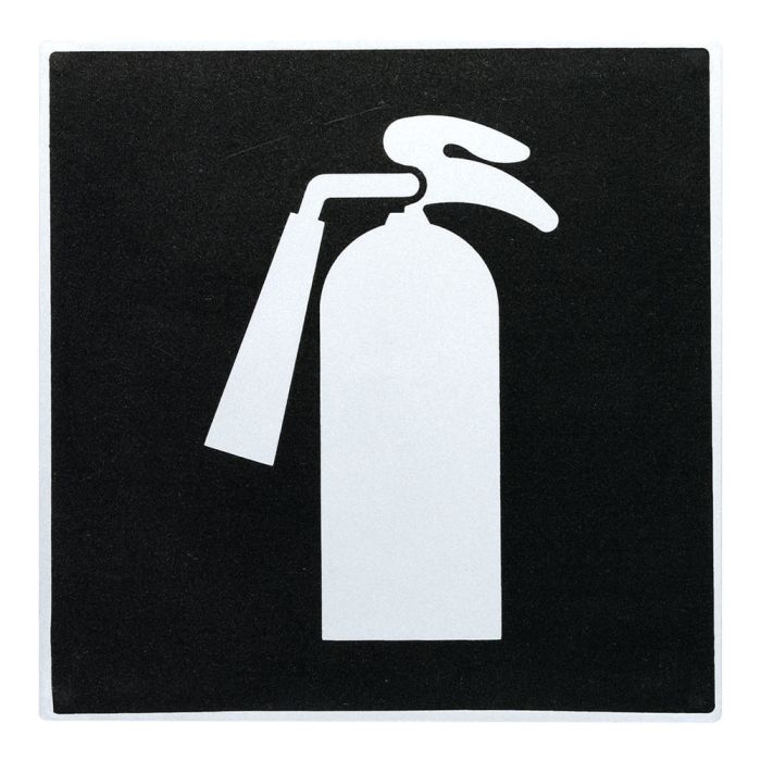 Plaque de porte Extincteur - Europe design 200x200mm - Novap