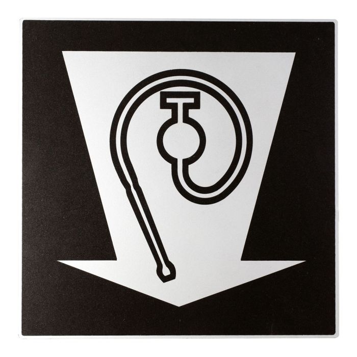 Plaque de porte Lance incendie - Europe design 200x200mm - Novap