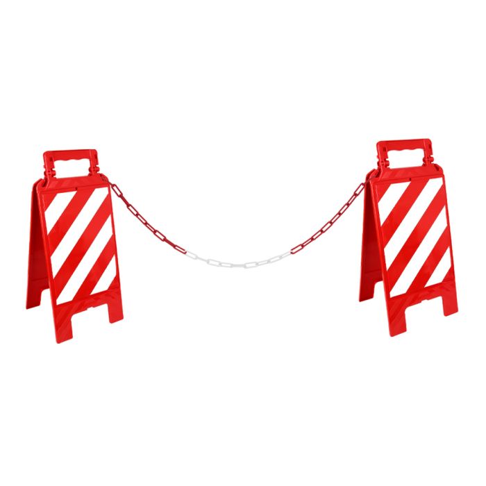 Kit Chevalet hachurés Rouge/Blanc + Chaîne - Novap