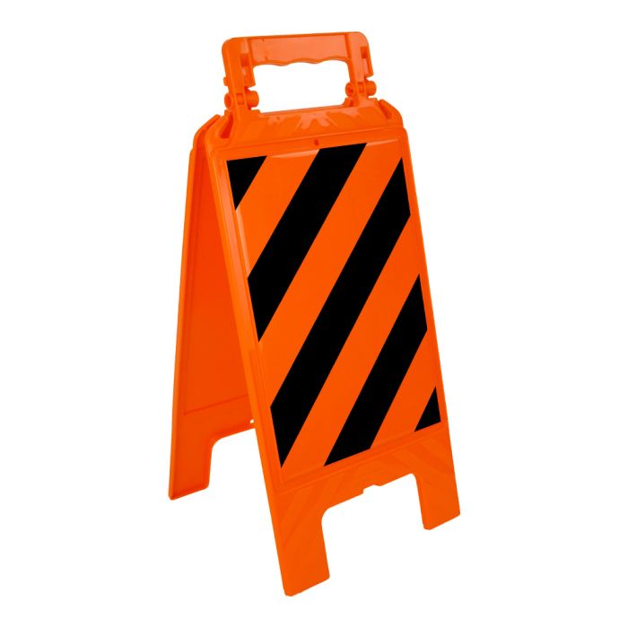 Chevalet Hachuré Orange Fluo / Noir - Novap