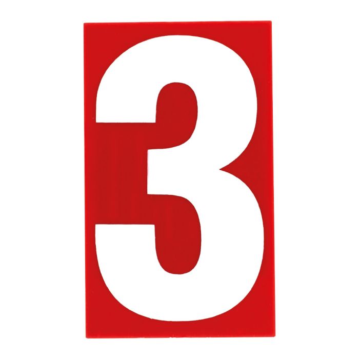 N°3 - 100x60mm Rouge/Blanc - Novap