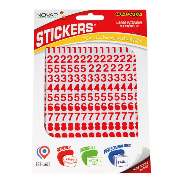 Décalcomanies Chiffres Blancs Arial 2.6mm - Taille 08/10pt - 99x20mm - Marque INTERDECAL - Neuf