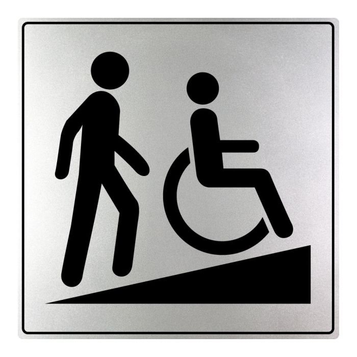 Plaques de porte Rampe d'accès - ISO 7001 - Novap