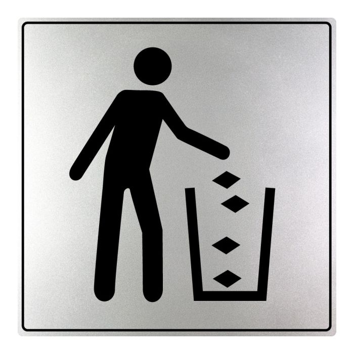 Plaques de porte Poubelle - ISO 7001 - Novap