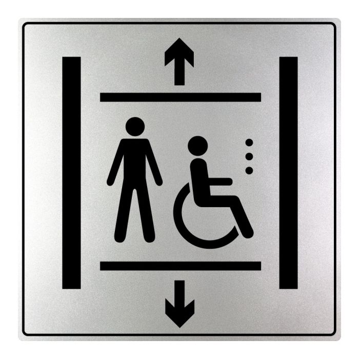 Plaques de porte Ascenseur accessible aux handicapés - ISO 7001 - Novap