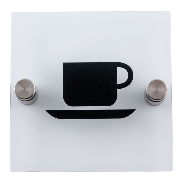 Plaque de porte transparente - Café- Novap