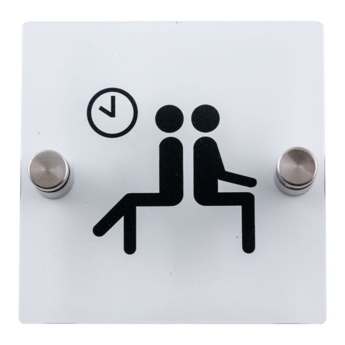 Plaque de porte transparente - Salle d'attente - Novap
