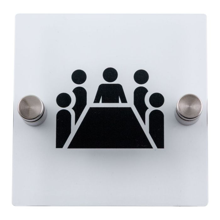 Plaque de porte transparente - Salle de conférence - Novap