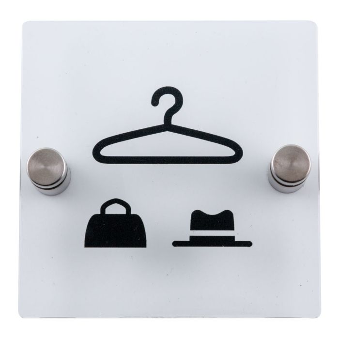 Plaque de porte transparente - Vestiaires - Novap