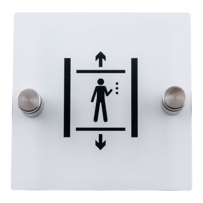 Plaque de porte transparente - Ascenseur - Novap