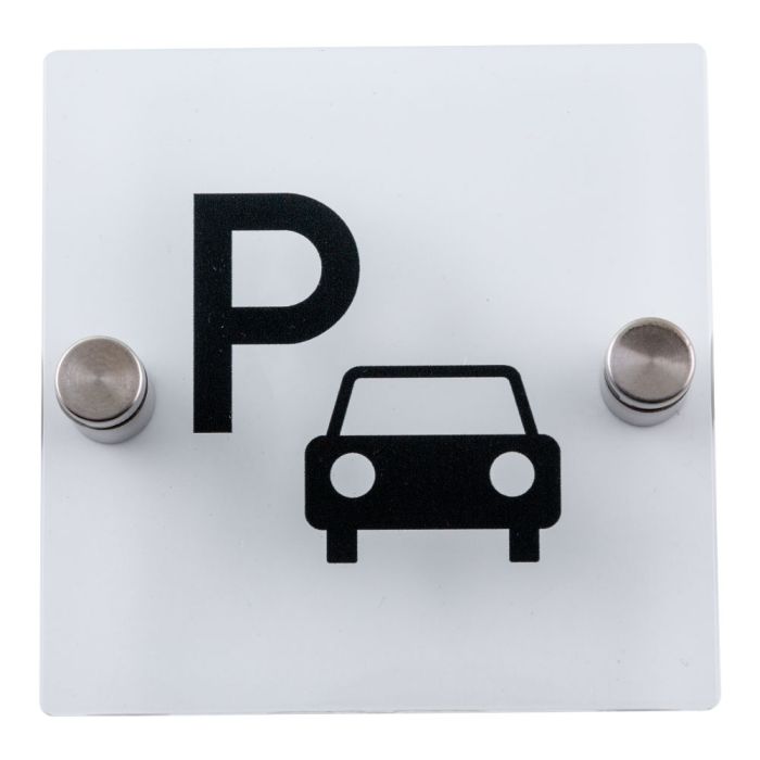 Plaque de porte transparente - Parking - Novap