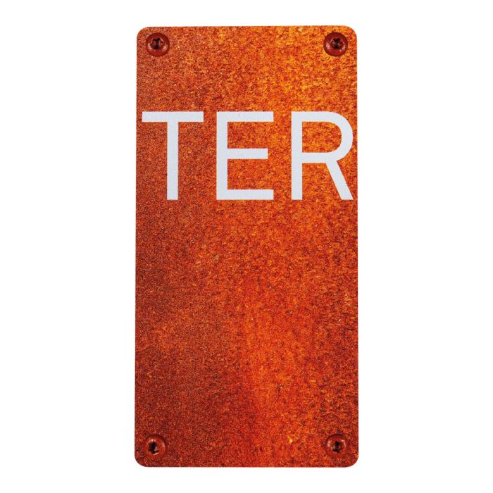 Numéro de maison - N°TER - effet acier rouillé - NOVAP
