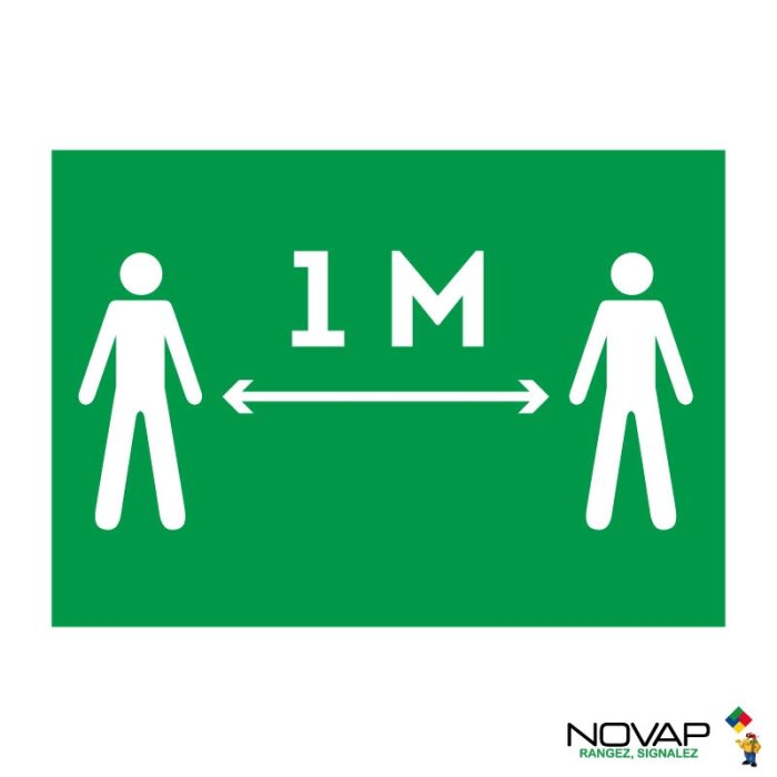 Panneau 1 mètre - Vert - Rigide A4 - Novap