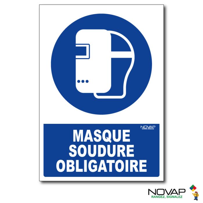 Panneau Masque de soudure obligatoire - Rigide A5 - Novap