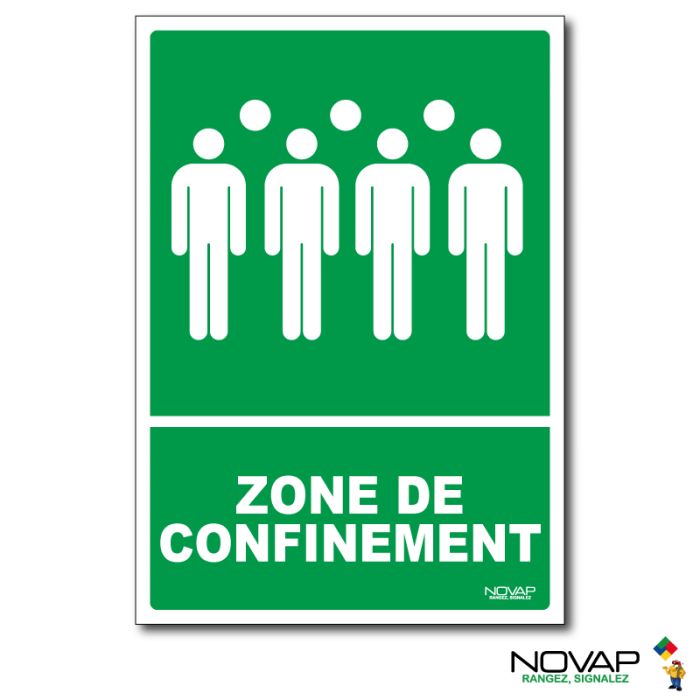 Panneau Zone de confinement - Rigide A5 - Novap