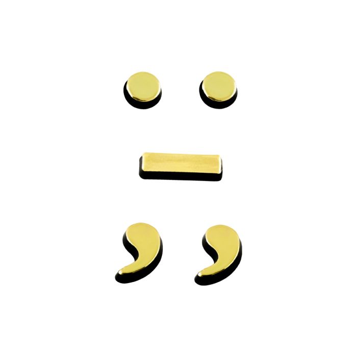 Caractères spéciaux en relief autocollant - Or - Novap