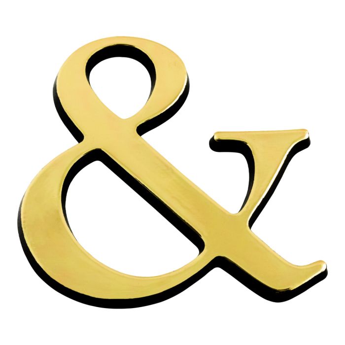 Caractère & en relief autocollant - Or - Novap