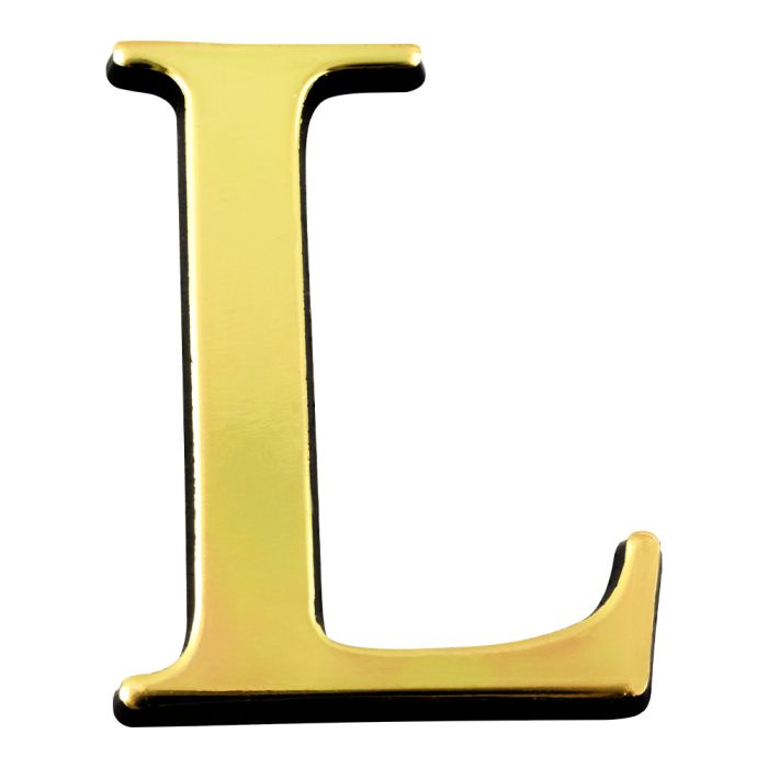 Lettre L en relief autocollant - Or - Novap