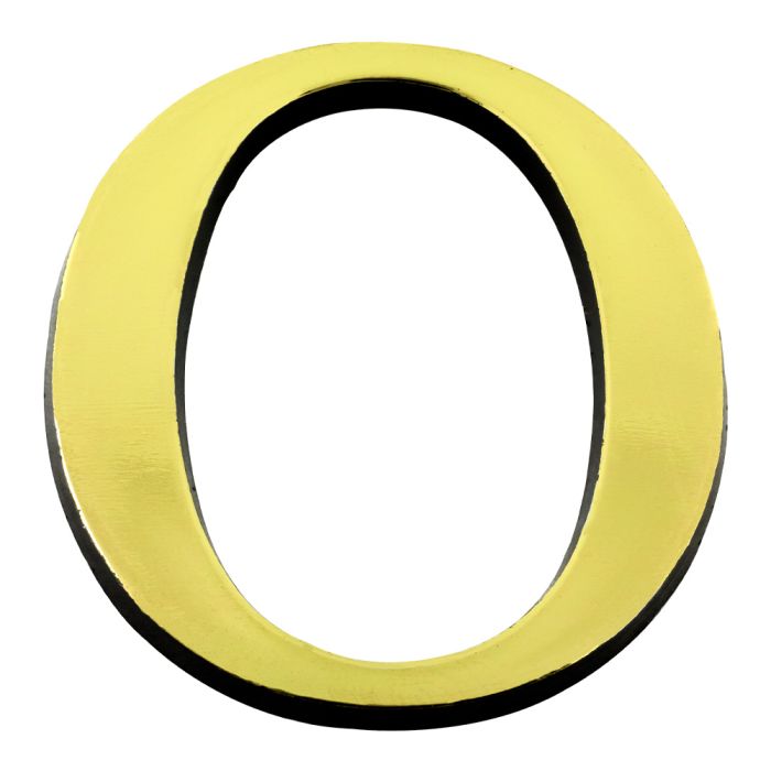 Lettre O en relief autocollant - Or - Novap