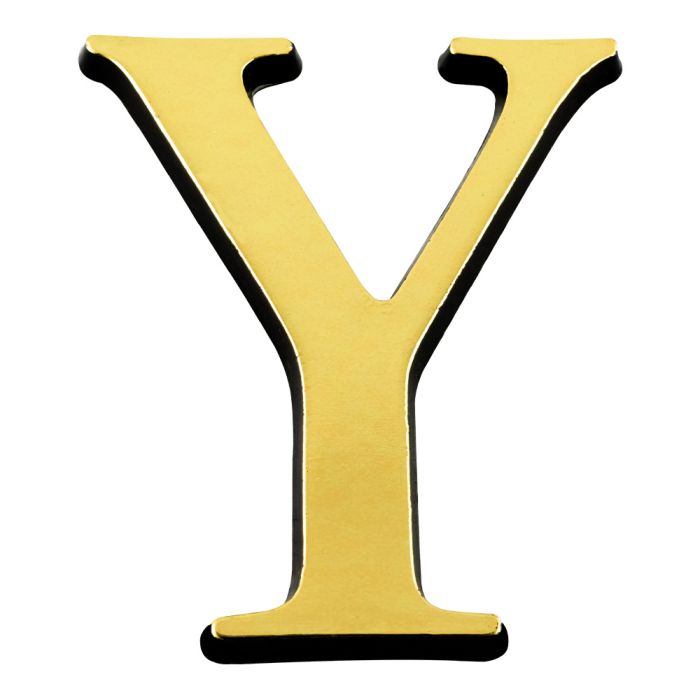 Lettre Y en relief autocollant - Or - Novap