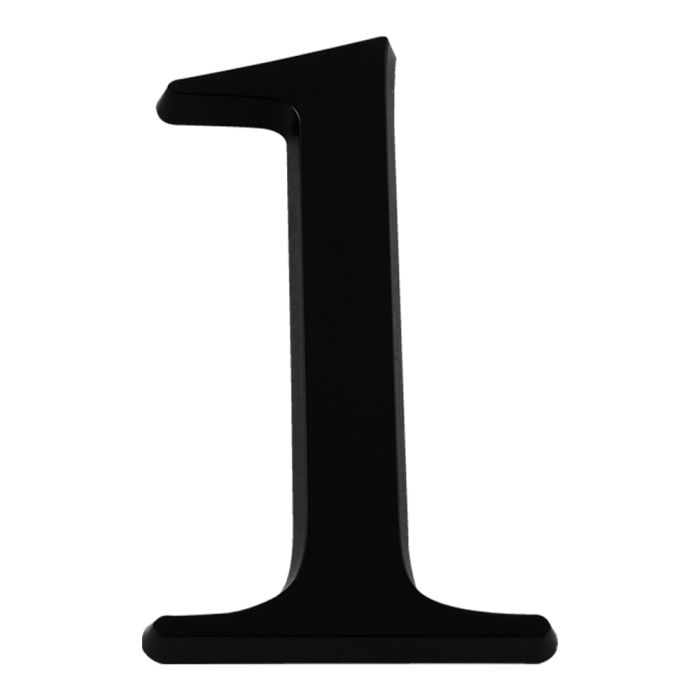 Chiffre 1 en relief autocollant - Noir - Novap