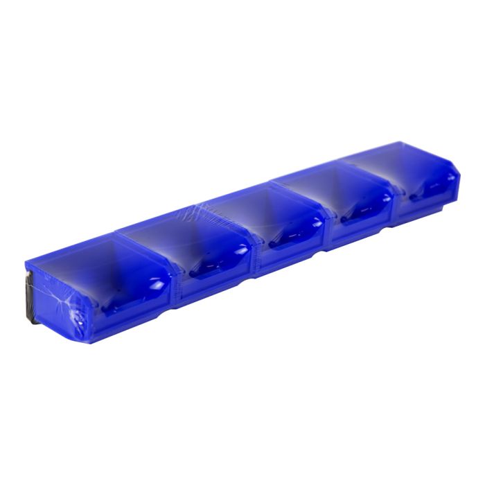 Lot de 5 Bacs European 0 3L Bleu avec Barre - Novap