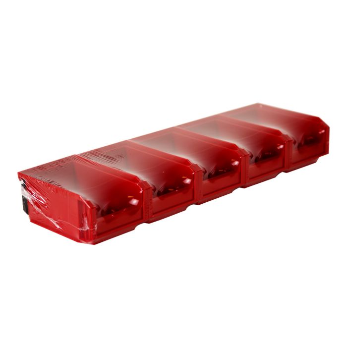 Lot de 5 Bacs European 1L Rouge avec Barre - Novap