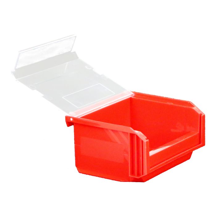 Bac Européan 0 3L Rouge avec Couvercle Pivotant - Novap