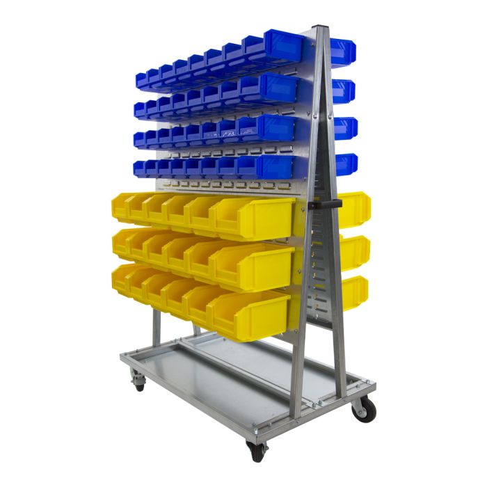 Chariot sur roues équipé de bacs 1L et 3L - Novap