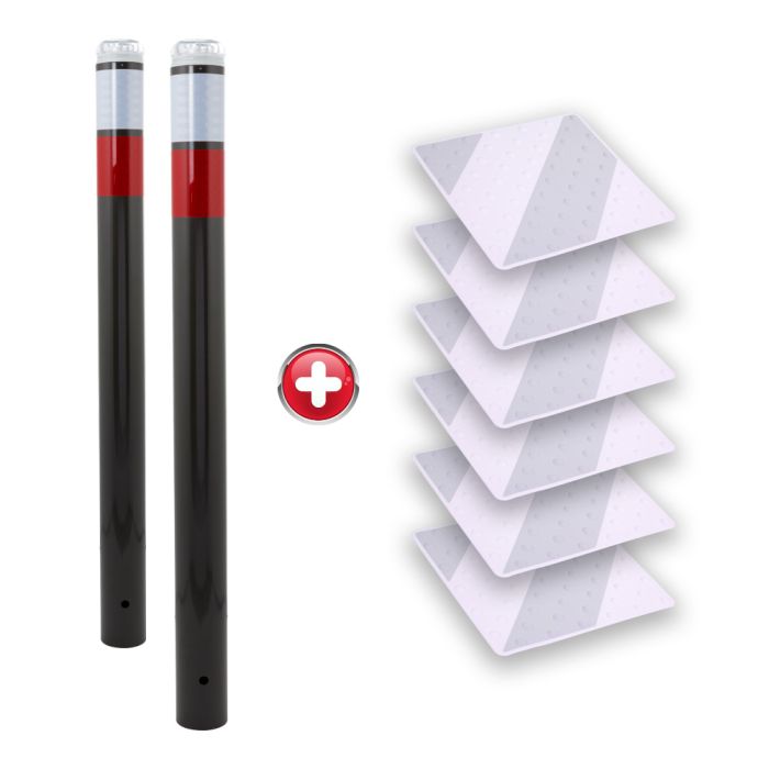 Kit passage piétons - Tubes Gris - Dalles Gris/Blanc - Novap