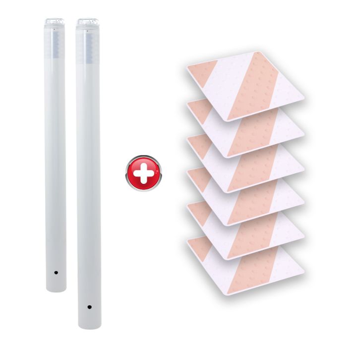 Kit passage piétons - Tubes Blanc - Dalles Ivoire/Blanc - Novap