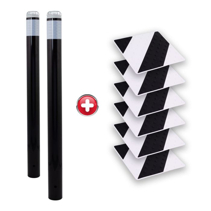 Kit passage piétons - Tubes Noir - Dalles Noir/Blanc - Novap