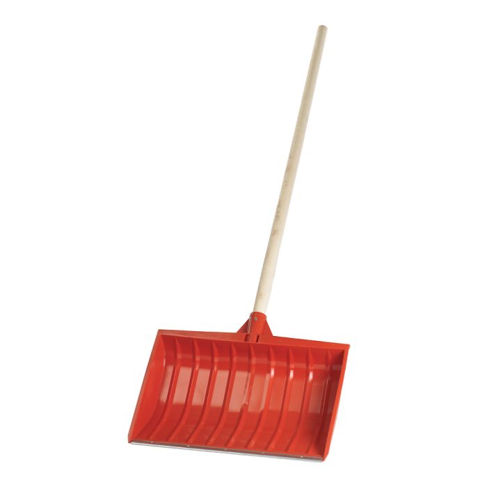 Poussoir à neige manche bois - Corail - Novap