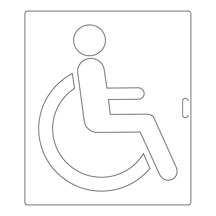 Pochoir pour signalisation horizontale - PMR 1000x1200mm - Novap