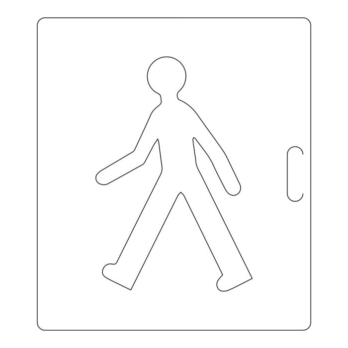 Pochoir pour signalisation horizontale - Piétons 400x600mm - Novap